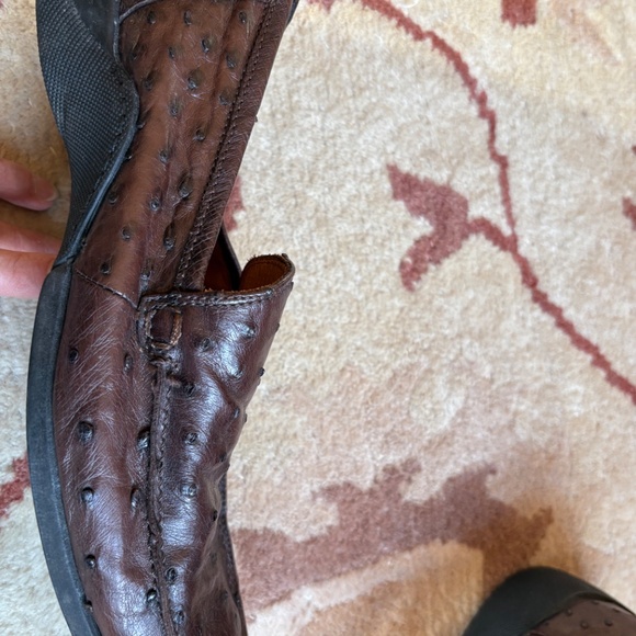 Giorgio's of Palm Beach Ostrich Loafers Made in Italy Size 9 with Rubber Soles - Picture 3 of 4
